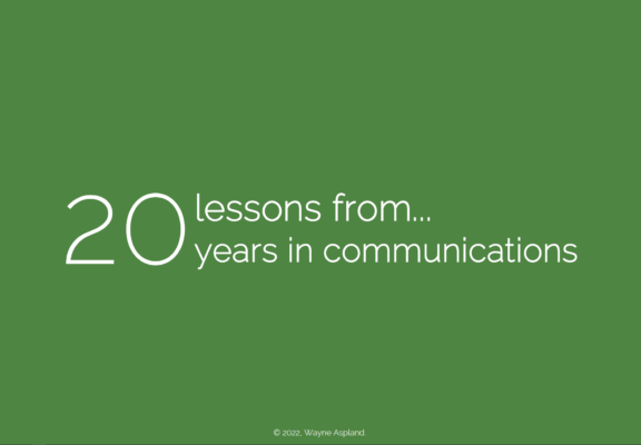 20 lessons from 20 years in communications (2022)